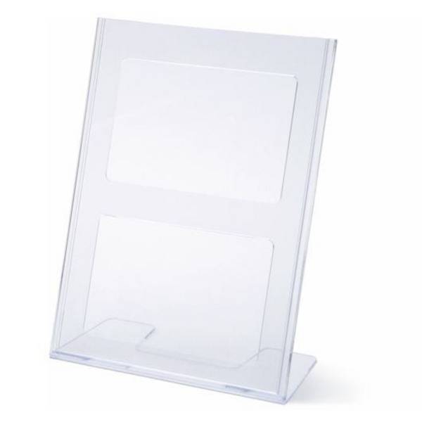 Aufsteller in L-Form, Polystyrol glasklar, DIN A4, Hochformat