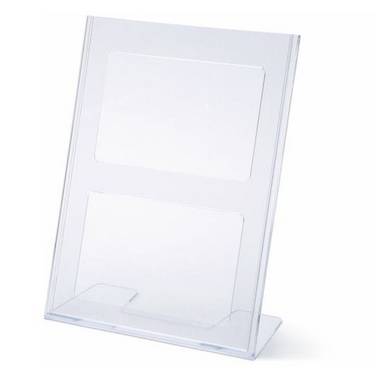 Aufsteller in L-Form, Polystyrol glasklar, DIN A4, Hochformat
