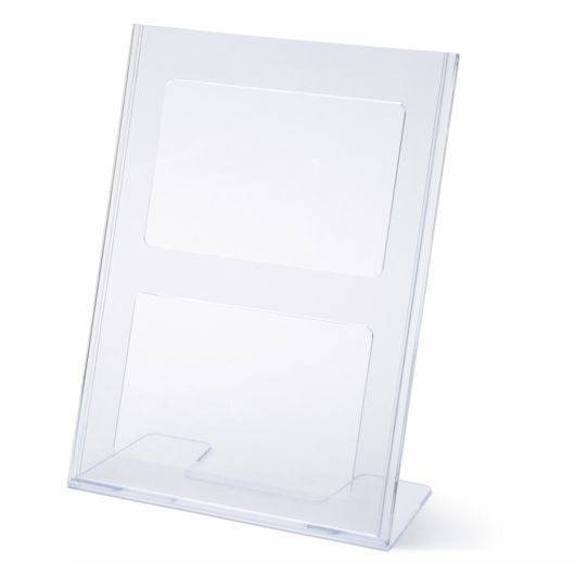 Aufsteller in L-Form, Polystyrol glasklar, DIN A4, Hochformat-0