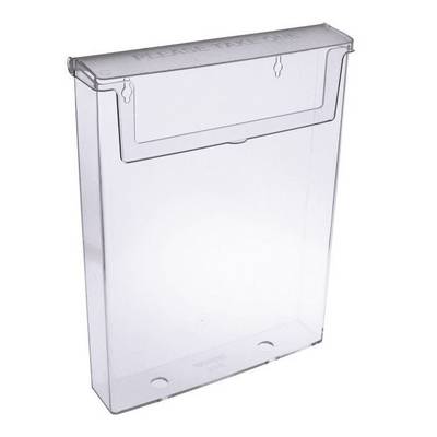 Prospektbox mit Deckel, wetterfest, Polystyrol, DIN A4, transparent-0