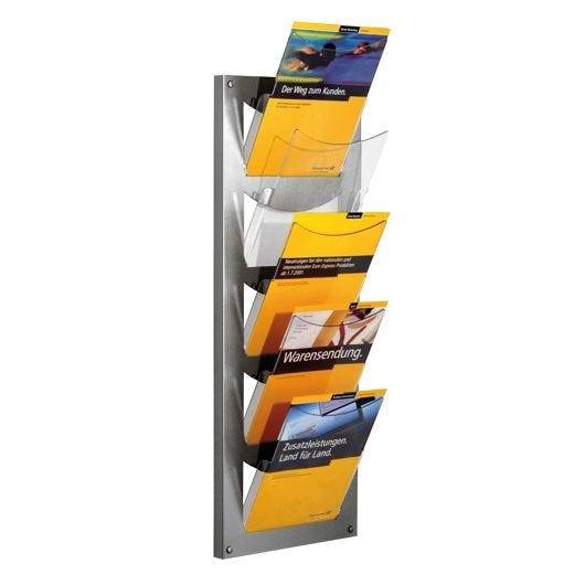Wandmagazin NovaX zur Wandmontage, 5 transparente DIN A4 Fächer-0