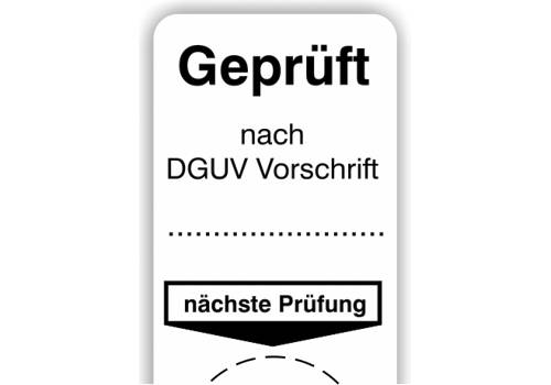 Grundplakette Mini, Geprüft nach DGUV Vorschrift… nächste Prüfung-1