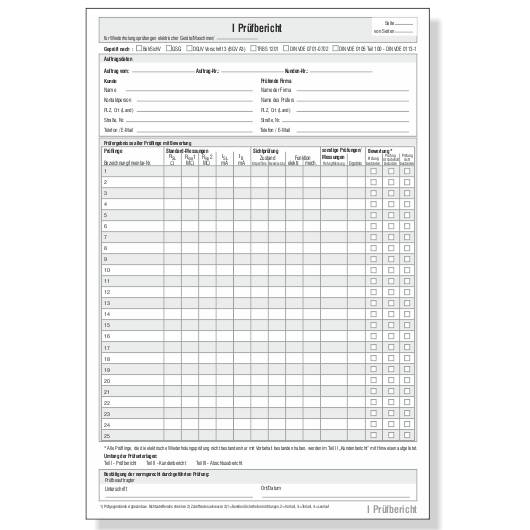 Prüfbericht - Wiederholungsprüfung im Set, 3-teilig (25 Satz)-1