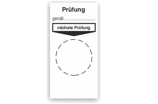 Grundplakette, Prüfung gemäß… nächste Prüfung…-3