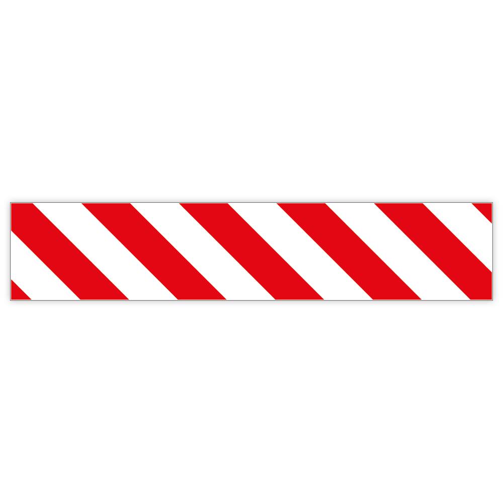 Warnmarkierung aus Kunststoff, rot/weiß, linksweisend, 200x980 mm-0