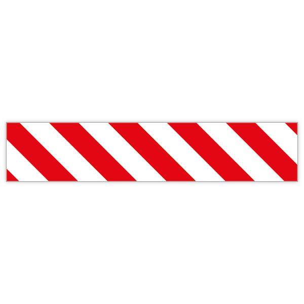 Warnmarkierung aus Kunststoff, rot/weiß, linksweisend, 200x980 mm