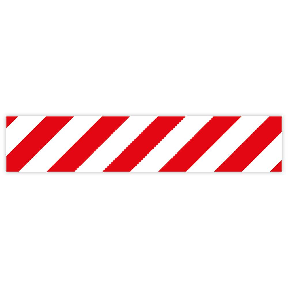Warnmarkierung aus Kunststoff, rot/weiß, rechtsweisend, 200x980 mm-0
