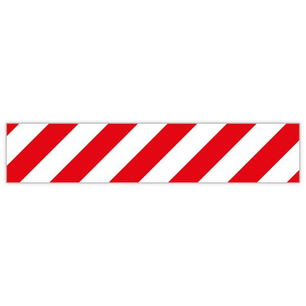 Warnmarkierung aus Kunststoff, rot/weiß, rechtsweisend, 200x980 mm