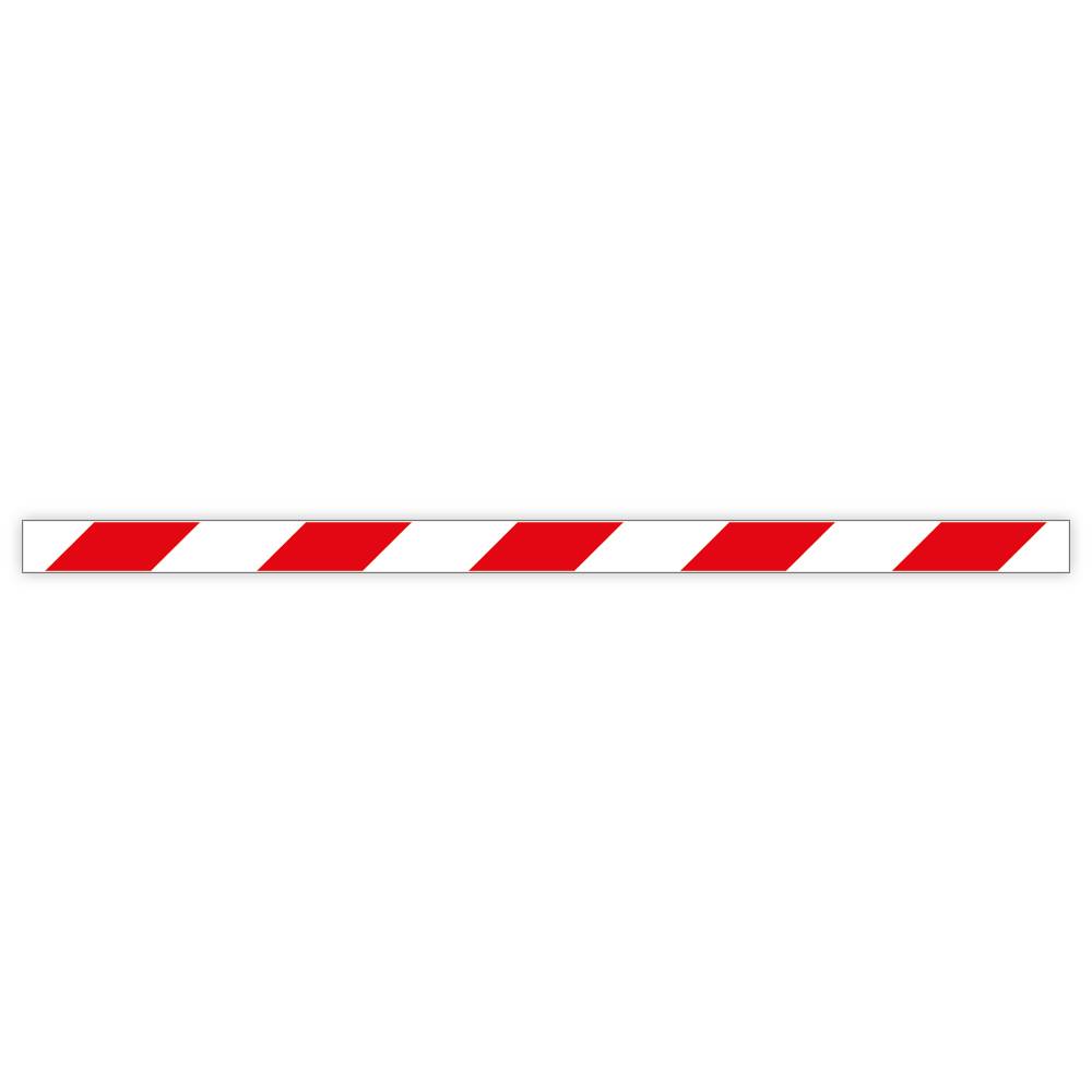 Warnmarkierung aus Kunststoff, rot/weiß, rechtsweisend, 50x980 mm-0