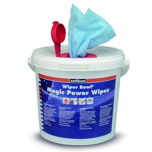 Wiper Bowl® Magic Power Wipes, stark schmutzlösende Viskosevliestücher im Spendereimer-0