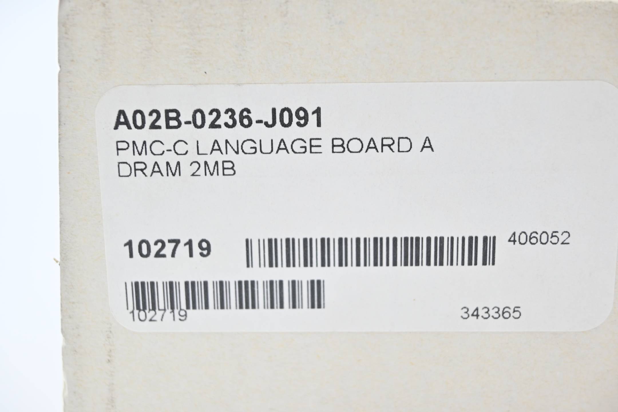 Fanuc PMC-C Language Board A DRAM 2MB ( A02B-0236-J091 )-1