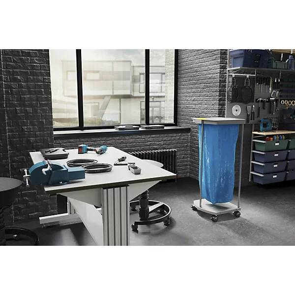 Müllsackständer mit 250 blauen Wertstoffsäcken ProfiLine MSS XXXL 120 l HxBxT 1000 x 430 x 450 mm fahrbar.-4