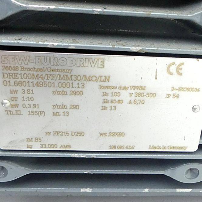 SEW-Eurodrive Getriebemotor 01.660114950.0001.13 (DRE100M4/FF/MM30/MO/LN)-1