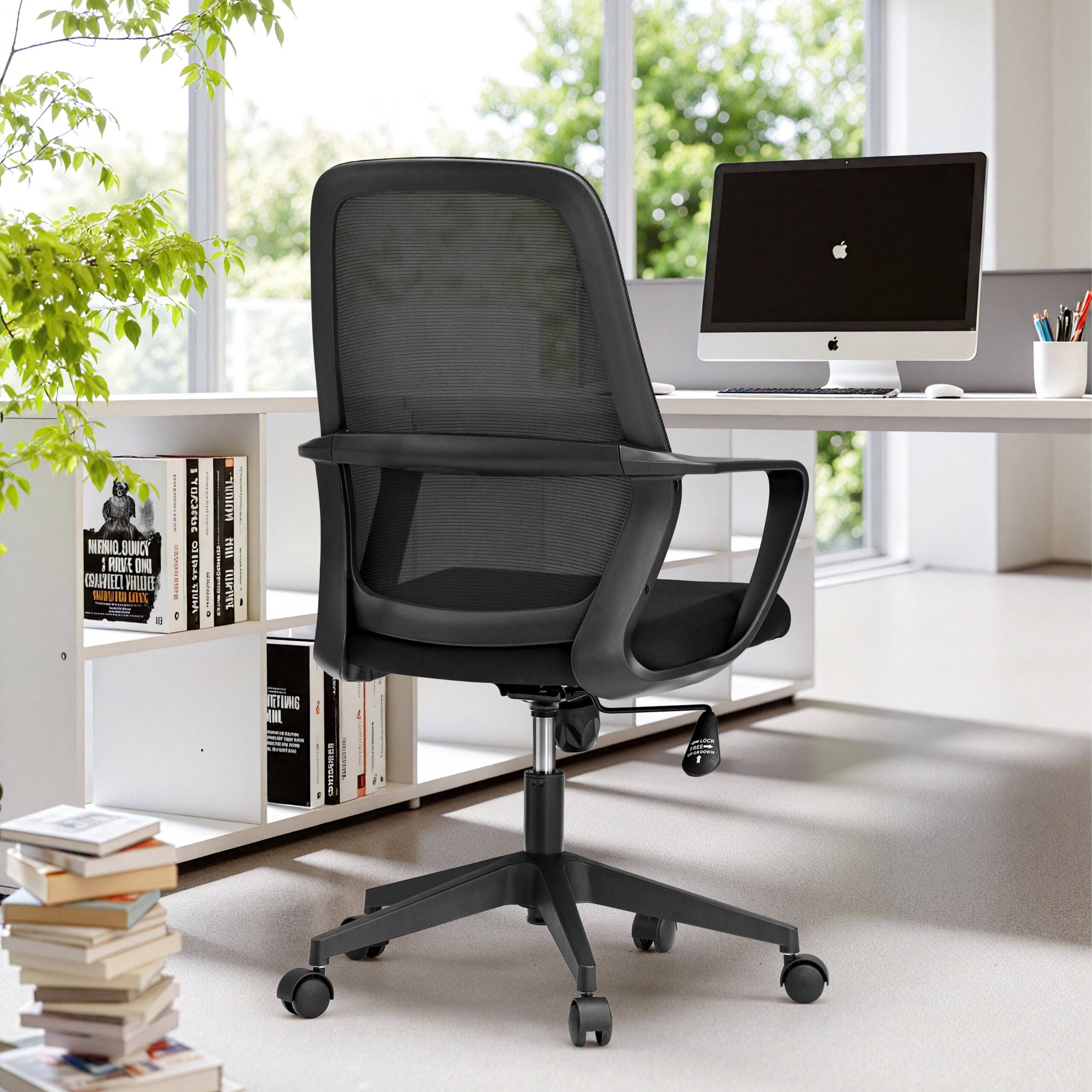 Bürostuhl Drehstuhl EXPLORER Netzstoff Sitz Stoff schwarz mybuero-4