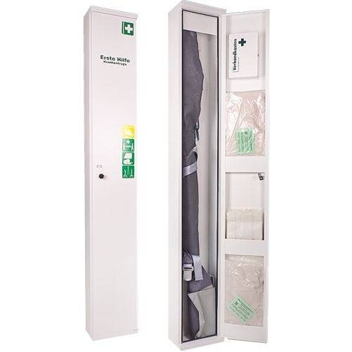 Stehschrank NovoLine4 mit Krankentrage, Verbandskasten , Decken und Tragelaken-0
