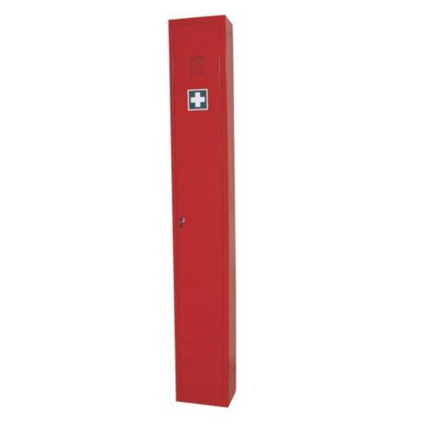 Sanitäts-Wandschrank für Krankentrage, orange