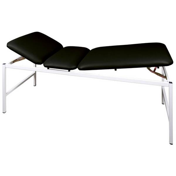 Untersuchungs- und Massageliege Modell 370 S, Liegefläche 3-teilig, schwarz