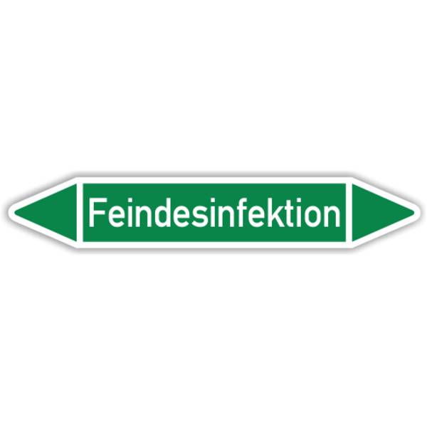 Rohrleitungskennzeichen Feindesinfektion nach DIN 2403, Ø 40 - 60 mm, Wasser, Gruppe 1