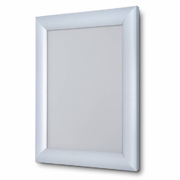Klapprahmen DIN A4 silber eloxiert, 25 mm Rahmenprofil, spitze Ecken