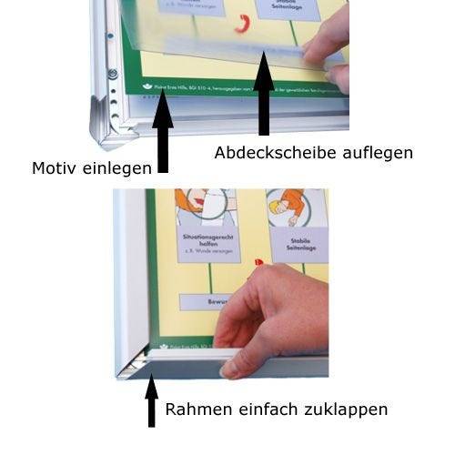 Klapprahmen DIN A0 silber eloxiert, 32 mm Rahmenprofil, spitze Ecken-1
