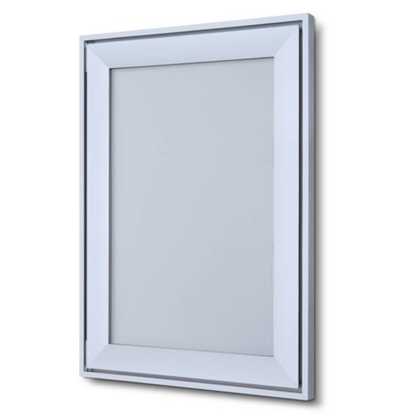 Klapprahmen Design DIN A4, Aluminium silber eloxiert, 37 mm Rahmenprofil