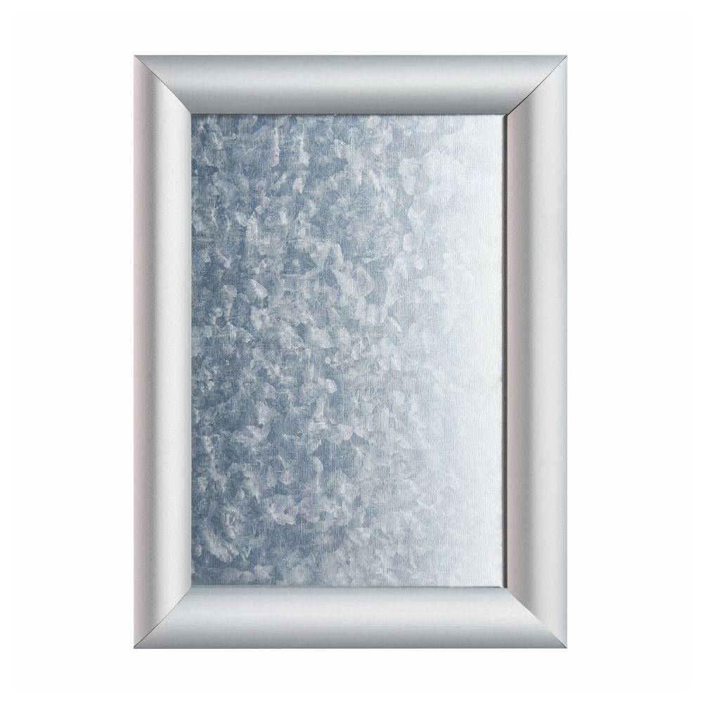 Klapprahmen DIN A5, B1 zertifiziert, 25 mm Rahmenprofil, spitze Ecken, silber-1