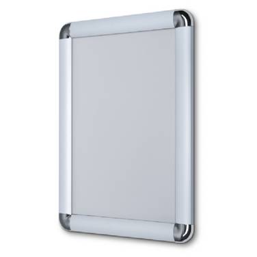 Klapprahmen DIN A2 silber eloxiert, 32 mm Rahmenprofil, runde Ecken