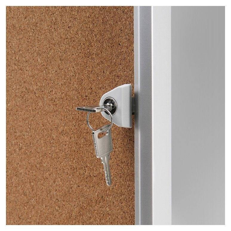 Abschließbarer Schaukasten mit Korkrückwand Innenbereich, 6x DIN A4-2