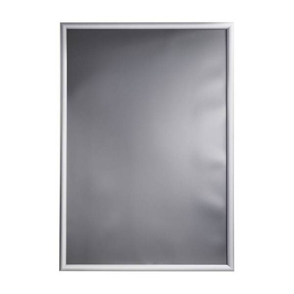 Klapprahmen DIN B2 silber eloxiert, 25 mm Rahmenprofil, spitze Ecken