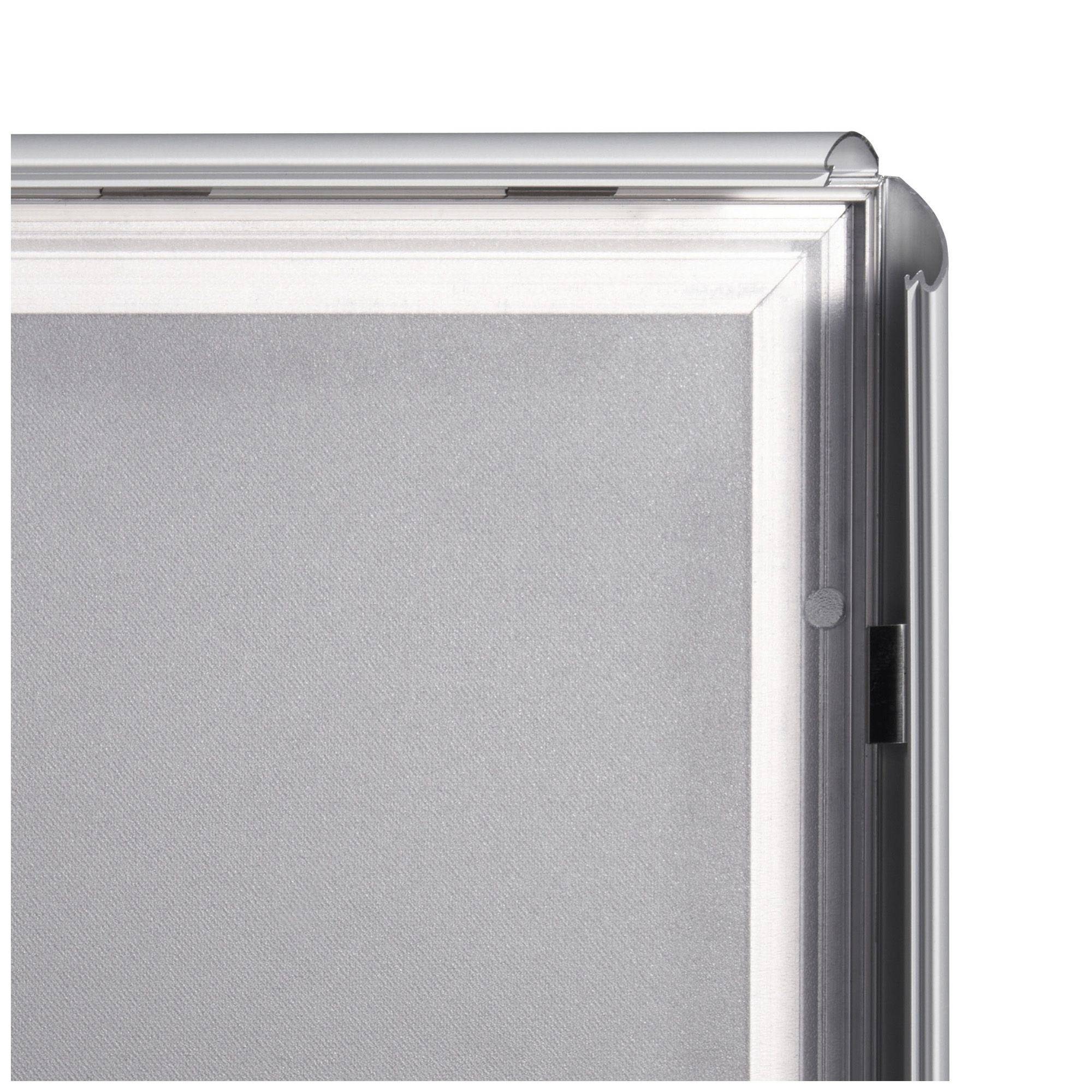 Klapprahmen DIN B2 silber eloxiert, 25 mm Rahmenprofil, spitze Ecken-3