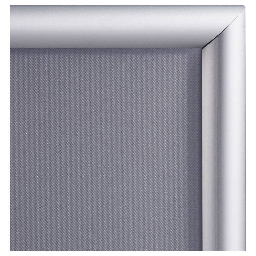 Klapprahmen DIN A4 mit Sicherheitsprofil 25 mm, silber eloxiert, spitze Ecken-4
