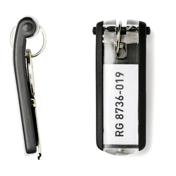 Schlüsselanhänger "Key Clip", schwarz, 6er- Pack
