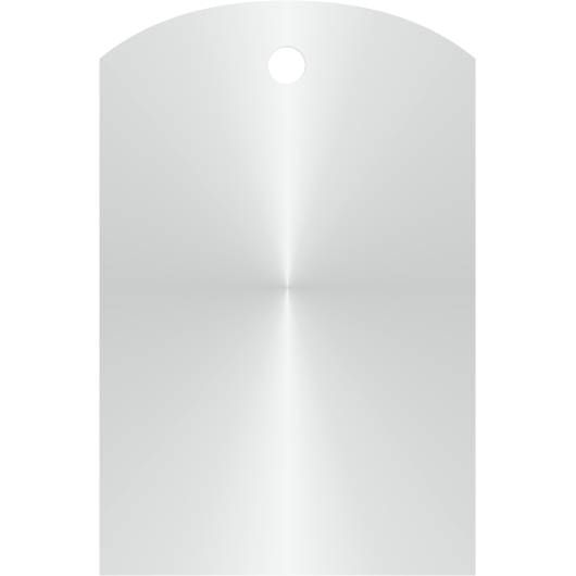 Kennzeichnungsmarke blanko, aus Aluminium 1 mm, silber eloxiert, 50 x 32 mm, 12 St./ VE