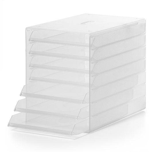 Schubladenbox IDEALBOX, 7 offene Schubladen, transparent-0