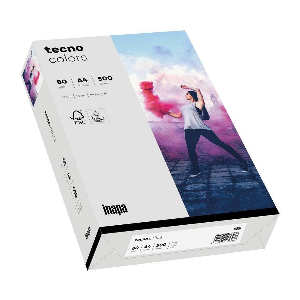 Druckerpapier tecno®colors, hellgrau, DIN A4 80 g/m² , 500 Blatt-0
