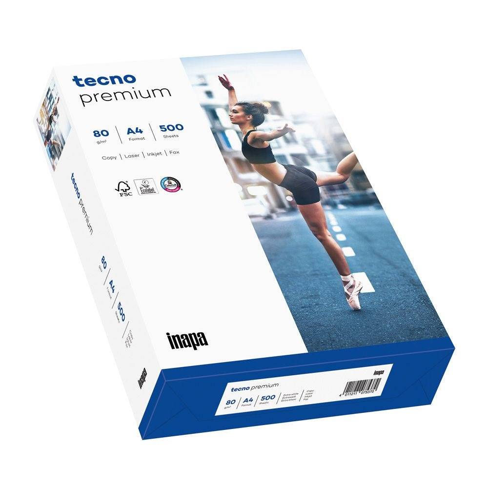 Druckerpapier tecno®premium, weiß, 80 g/m² 210 x 297, 1 Karton / 2500 Blatt-0