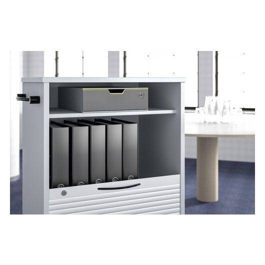 Schubladenbox VARICOLOR SAFE, 1 farbige Schublade, abschließbar, grau-2
