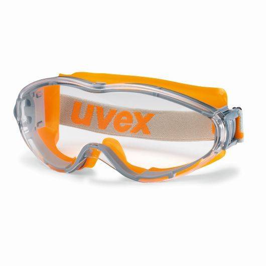 Vollsichtbrille uvex ultrasonic, PC-Scheibe farblos, grau/orange, supravision excellence-0
