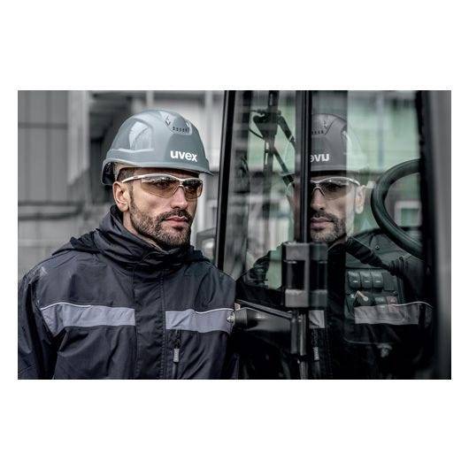 uvex Schutzhelm pheos B-S-WR, Innenausstattung mit Drehradsystem, kurzer Schirm, schwarz-1