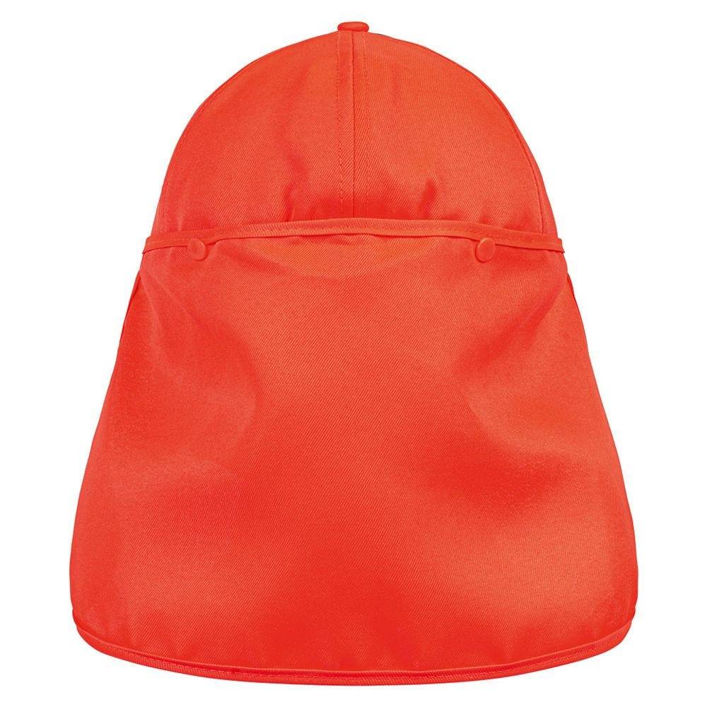 UV-CAP, Kappe mit abnehmbaren Nackenschutz, fluoreszierend orange, UPF 40+, Polyester-2