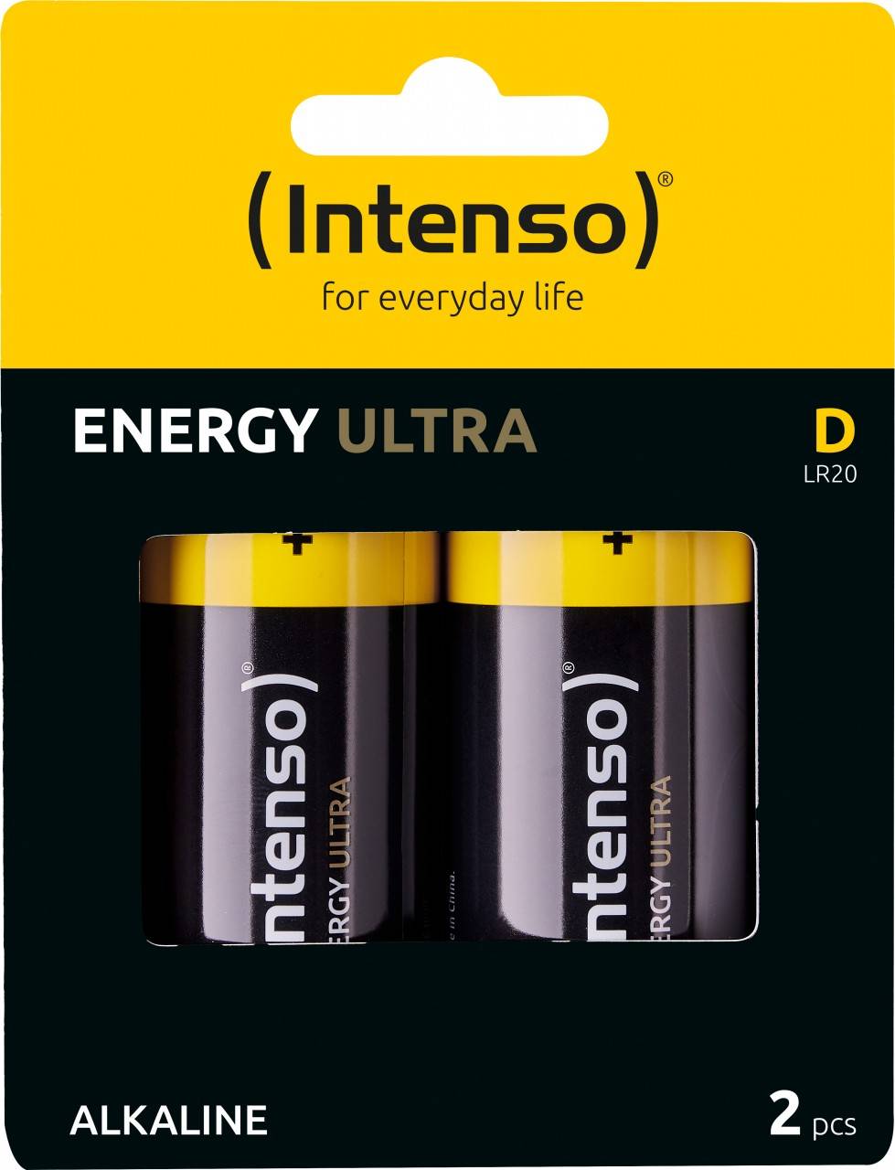 Intenso Batterie Alkaline, Mono, D, LR20, 1.5 Volt – Energy Ultra (2er Pack)-0