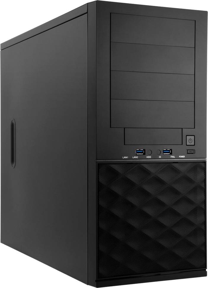 InWin Gehäuse Mini Server Tower 4-Bay IW-PF052 (MS04) SATA Backplane / 315W single PSU-0
