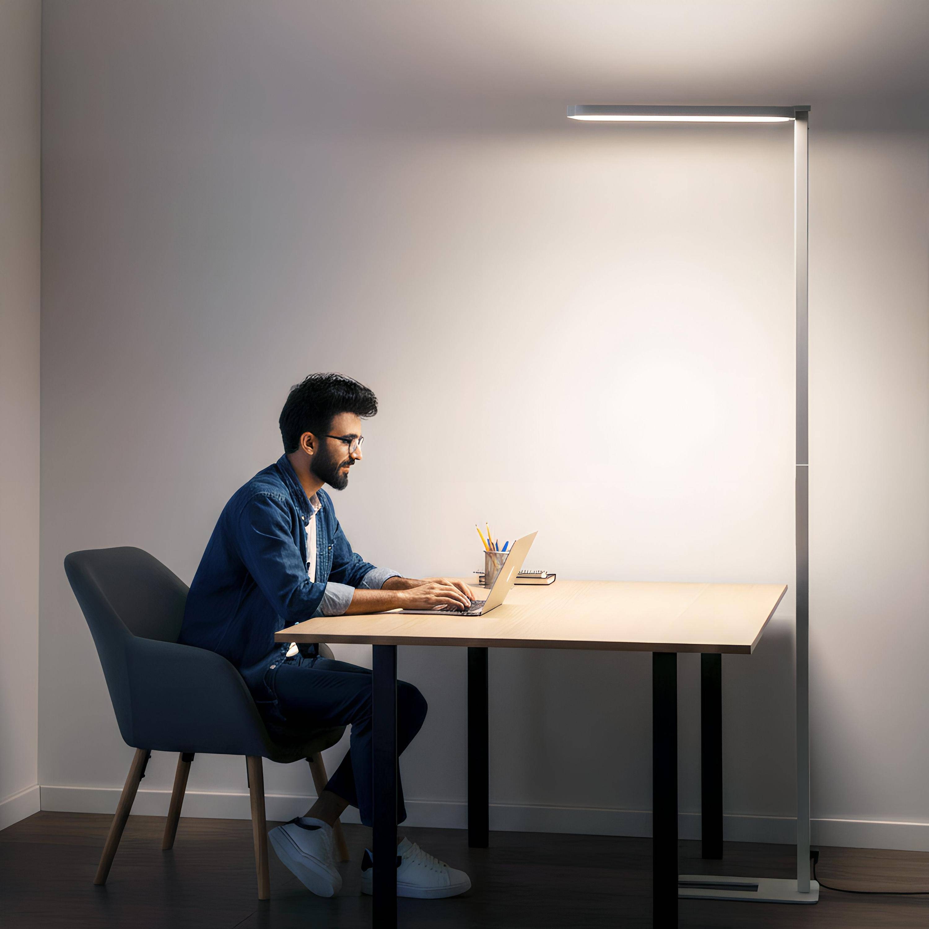 FeinTech LT920 LED Büro Stehlampe 100W Uplight & Downlight-3