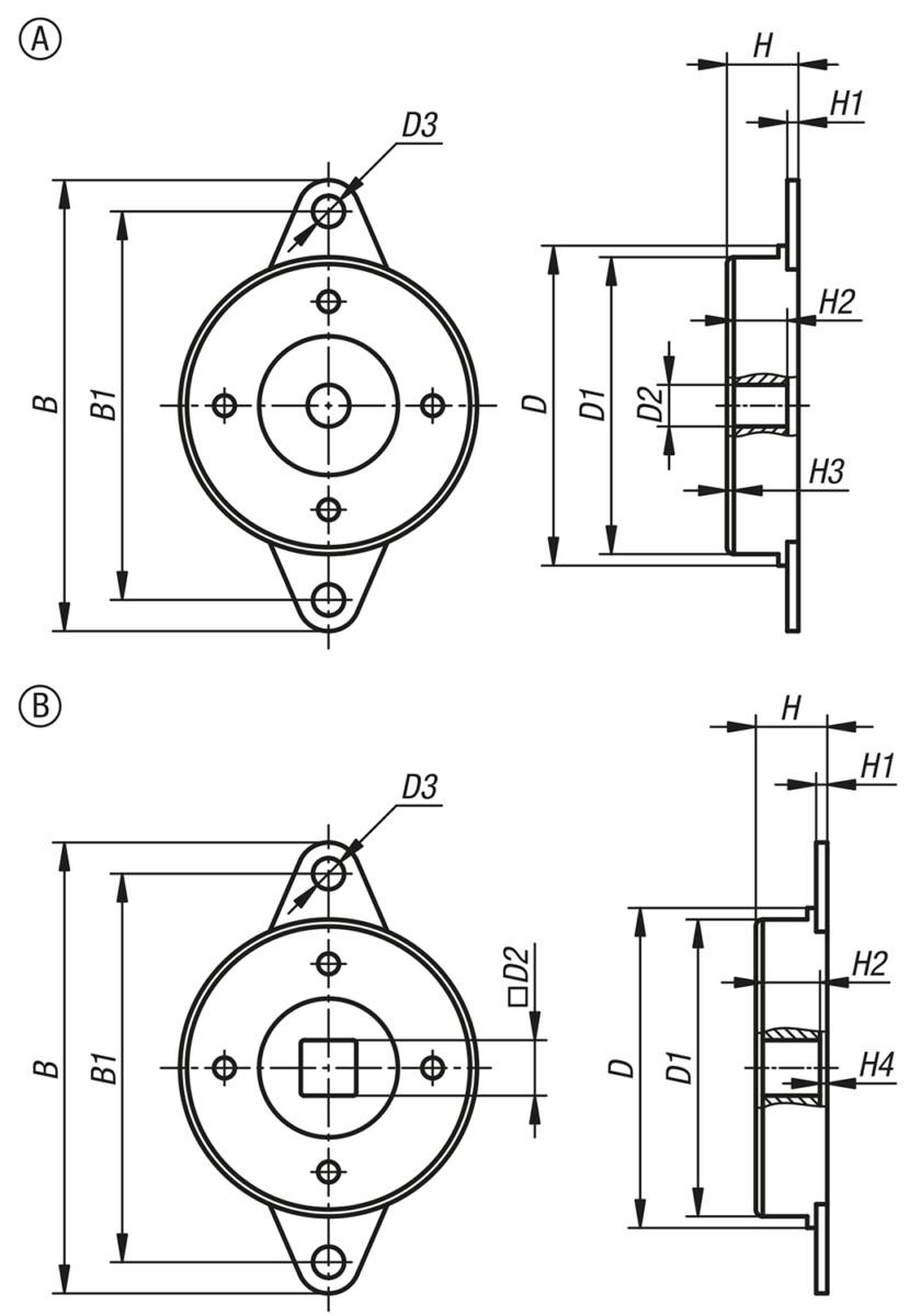 Norelem 26330-79032, Rotationsdämpfer beidseitig drehend, Stahl, verzinkt-1