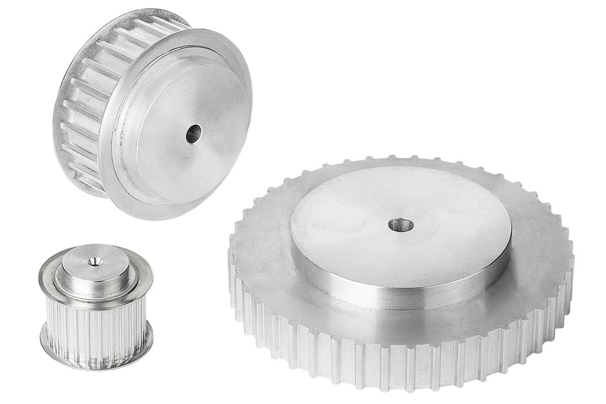 Norelem 22003-101627, Zahnriemenscheibe Aluminium, blank-0
