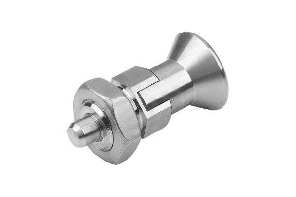 Norelem 03089-178410, Arretierbolzen mit Rastnut, Edelstahl, blank