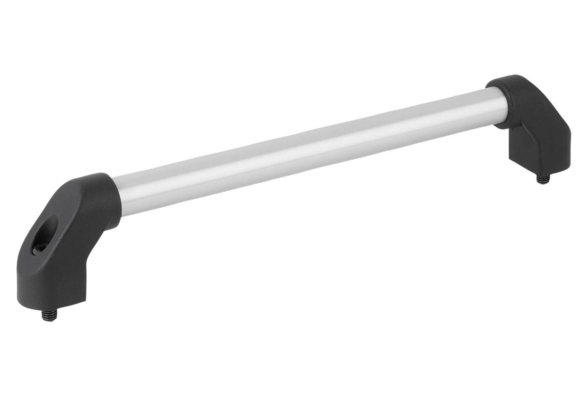Norelem 06937-2501, Rohrgriff Aluminium, natur, geschliffen und eloxiert-0