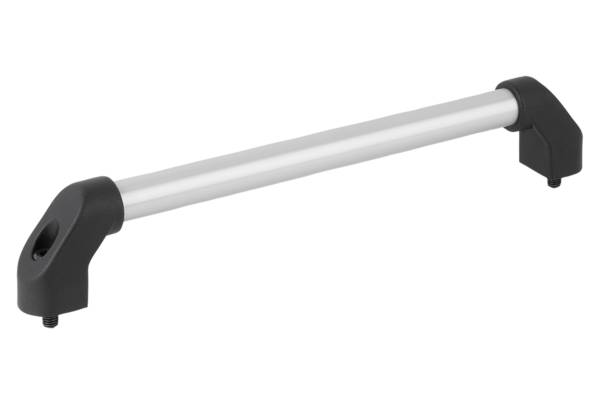 Norelem 06937-2501, Rohrgriff Aluminium, natur, geschliffen und eloxiert