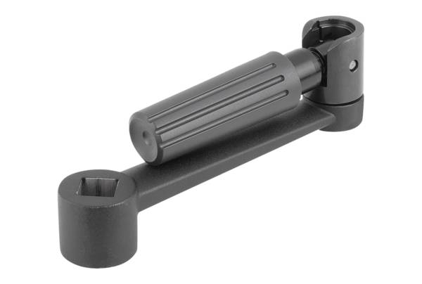Norelem 06504-22126, Handkurbel Innenvierkant, Alum., schwarz