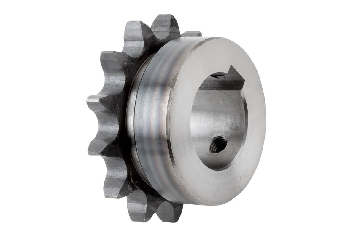 Norelem 22250-1058030801024, Kettenrad einfach, Stahl, blank-0